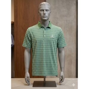 Fairway Greene Golf Polo Size Large Old Waverly Golf Club Stripes On Green